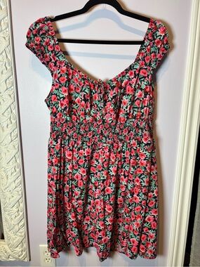Old Navy Floral Red Pink and Green Sundress Size XL